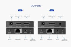 PremiumCord HDMI 2.0 extender Ultra HD 4kx2k@60Hz na 70m přes Cat6/Cat6A/Cat7