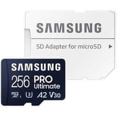 Samsung PRO Ultimate/micro SDXC/256GB/200MBps/UHS-I U3 / Class 10/+ Adaptér/Modrá