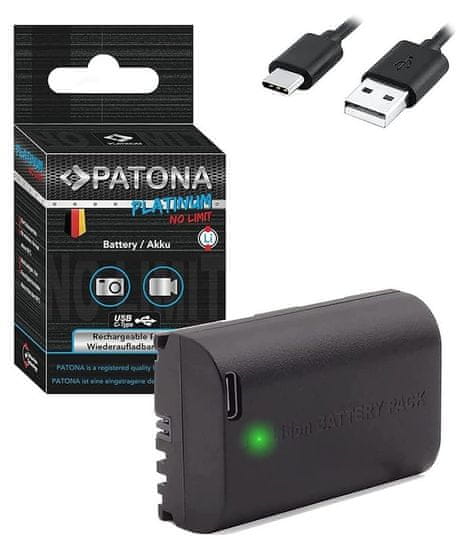 PATONA baterie pro foto Canon LP-E6NH 2250mAh Li-Ion Platinum USB-C nabíjení