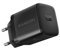 AXAGON nabíječka do sítě / ACU-PD20 / 1x USB-C / PD3.0 / PPS / QC4+ / AFC / FCP / Apple / 20W / černá