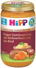 HiPP BIO "Malý Gurmán" Bulgur se zeleninou a cizrnou a hovězím masem od 12. měsíce, 250 g