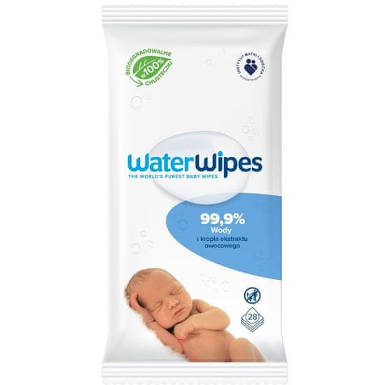 WaterWipes Vlhčené ubrousky bez obsahu plastů 28 ks