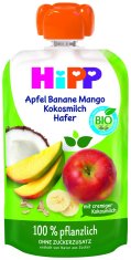 HiPP Jablko-Banán-Mango-Kokos-Oves 100% rostlinné BIO, 100 g, 1r+