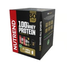 Sada nápoj Nutrend 100% WHEY PROTEIN dárkové balení 2x1000g + šejkr