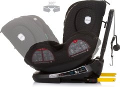 CHIPOLINO Autosedačka Peak i-Size 40-150cm Isofix 360 Obsidian