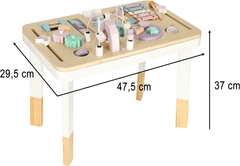KIK Dřevěný interaktivní stolek Pastel