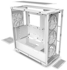 NZXT skříň H7 Elite Edition / ATX / 4x 140mm (3x RGB) fan / USB-C / 2x USB/ proskl. bočnice / proskl. panel / bílá