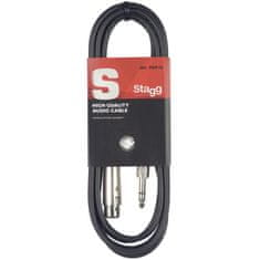 Stagg SAC6PSXF DL, kabel JACK/XLR, 6m