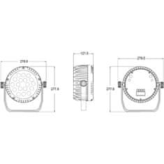 Muvik LED PAR Flat 18x15W, HCL