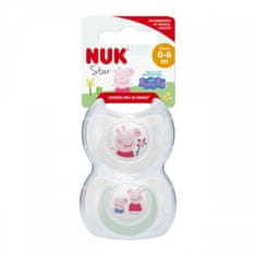 Nuk Dudlík Star Peppa Pig 0-6 m 2 ks - 0-6 m