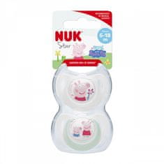 Nuk Dudlík Star Peppa Pig 6-18m 2 ks - 6-18 m