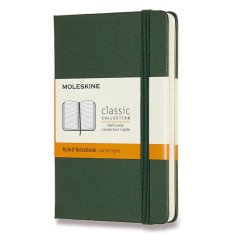 Zápisník Moleskine - tvrdé desky S, linkovaný, tm. zelený