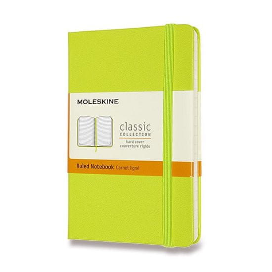 Zápisník Moleskine - tvrdé desky S, linkovaný, limetka