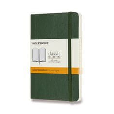 Zápisník Moleskine - měkké desky S, linkovaný, tm. zelený