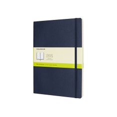 Zápisník Moleskine - měkké desky XL, čistý, modrý