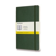 Zápisník Moleskine - měkké desky L, čtverečkovaný, tm. zelený