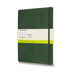 Zápisník Moleskine - měkké desky XL, čistý, tm. zelený