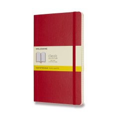 Zápisník Moleskine - měkké desky L, čtverečkovaný, červený