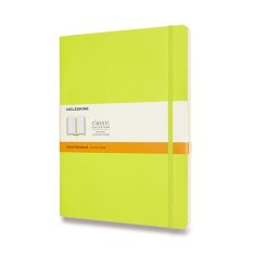 Zápisník Moleskine - měkké desky XL, linkovaný, limetka