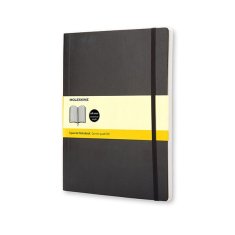 Zápisník Moleskine - měkké desky XL, čtverečkovaný, černý