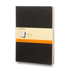 Sešity Moleskine Cahier XL, linkovaný, 3 ks, černý