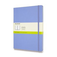 Zápisník Moleskine - tvrdé desky XL, čistý, nebesky modrý