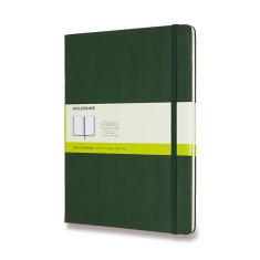 Zápisník Moleskine - tvrdé desky XL, čistý, tm. zelený