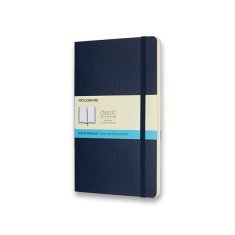 Zápisník Moleskine - měkké desky L, tečkovaný, modrý