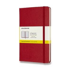 Zápisník Moleskine - tvrdé desky M, čtverečkovaný, červený