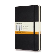 Zápisník Moleskine Expanded - tvrdé desky L, linkovaný, černý