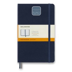 Zápisník Moleskine Expanded - tvrdé desky L, linkovaný, modrý