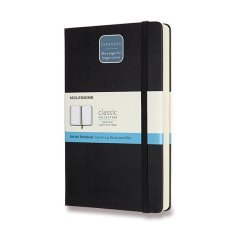 Zápisník Moleskine Expanded - tvrdé desky L, tečkovaný, černý