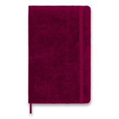 Zápisník Moleskine Velvet - tvrdé desky L, linkovaný, růžový