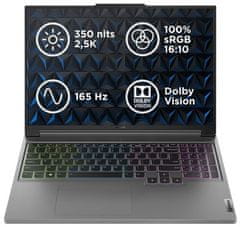 Lenovo Herní notebook 16 Legion 5/Legion Slim 5/R7-8845H/16&apos;&apos;/2560x1600/16GB/1TB SSD/RTX 4070/DOS/Gray/3R (83DH001VCK)