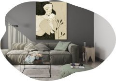 Kalune Design Dekorativní nástěnné zrcadlo Ohho 85x60 cm černé