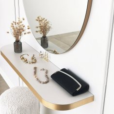 Kalune Design Kulaté nástěnné zrcadlo Gold 90 cm zlaté