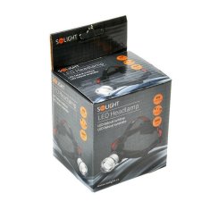 Solight  LED čelová svítilna, 300lm, Cree XPG R5, fokus, 3x baterie AA