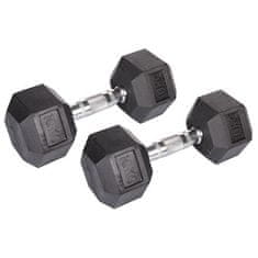 Hex Rubber Dumbbell činka 1 pár hmotnost 10 kg