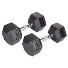 Hex Rubber Dumbbell činka 1 pár hmotnost 10 kg