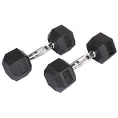 Hex Rubber Dumbbell činka 1 pár hmotnost 10 kg