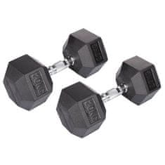 Hex Rubber Dumbbell činka 1 pár hmotnost 10 kg