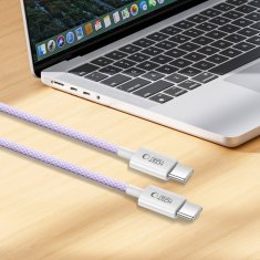 Tech-protect Ultraboost Lite kabel USB-C / USB-C PD 60W / 3A 1m, fialový