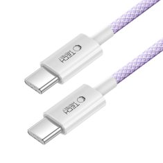 Tech-protect Ultraboost Lite kabel USB-C / USB-C PD 60W / 3A 1m, fialový