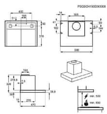 Electrolux Vestavný odsavač par 700 FLEX Hob2Hood LFG616X