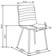 Halmar Moderní jídelní židle K251 šedá (1p=4szt)