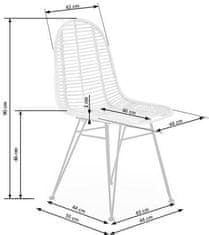 Halmar Zahradní židle K337 rattan přírodní (2p=1szt) (2 Karton)