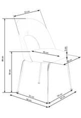 Halmar Moderní jídelní židle K385 jasně růžová / zlatá (2p=4szt) (2 Karton)