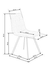 Halmar Moderní jídelní židle K402 šedá (1p=4szt)