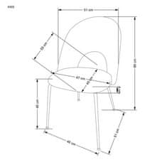 Halmar Moderní jídelní židle K505 vícebarevný (1p=4szt)