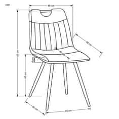 Halmar Moderní jídelní židle K521 hořčicová (1p=4szt)